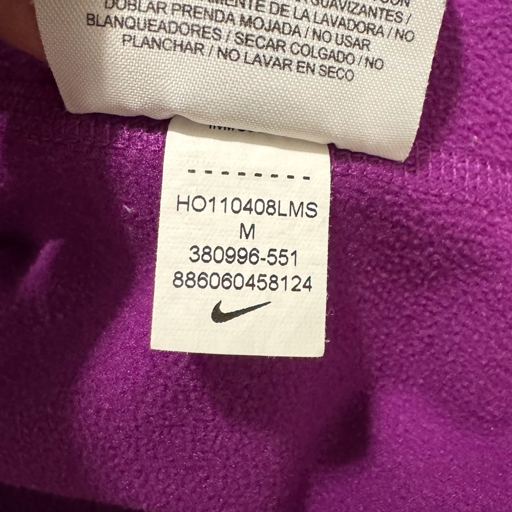 Nike Pro Combat Fitted Therma-Fit Thermal Fleece Long Sleeve Top Crewneck Medium - Picture 8 of 9